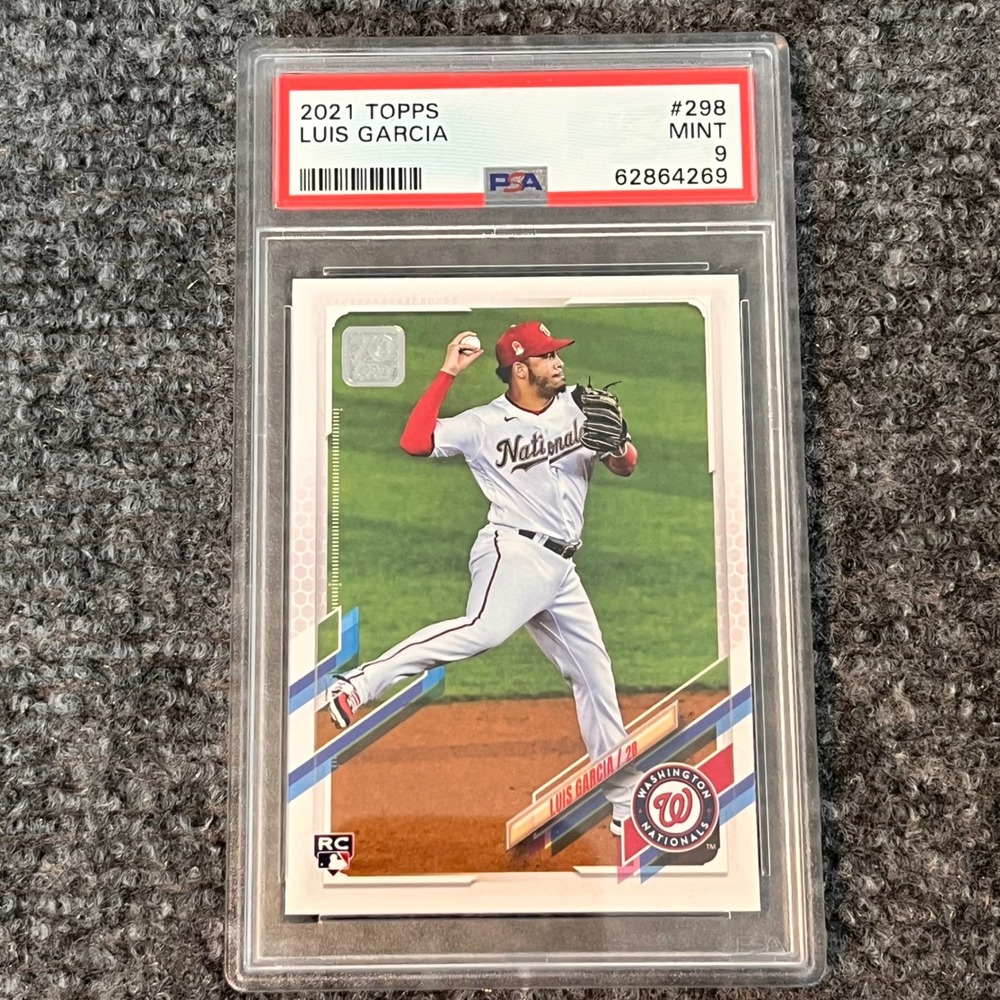 2021 Topps Luis Garcia #298 Washington Nationals RC Rookie PSA 9 Mint